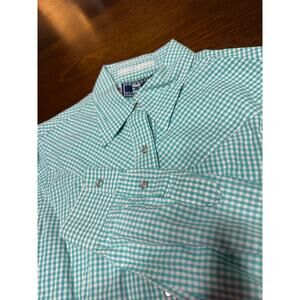 Western Cowgirl Retro Pearl Snap Shirt Women Medium Festival Button Up Farm Barn